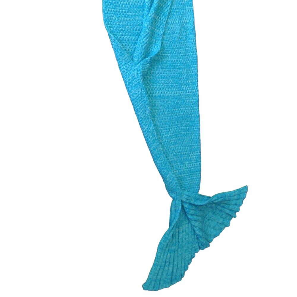 Laghcat Mermaid Tail Blue Knitted Blanket NWT